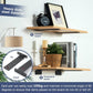 2 pieces - Support frame - Wall bracket - Metal shelf brackets - Floating shelf bracket - Stainless steel bracket - Shelf brackets with thick screws - Furniture accessories - Black - 150 mm