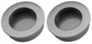 Door handle - Matte chrome - Round - Ø40mm - Sliding door handle - Set of 2