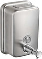 Durable commercial wall-mounted stainless steel soap dispenser with a large capacity for hand soap, rust-resistant design, perfect for bathrooms, hotels, restaurants or homes (brushed silver)