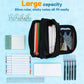 Large black pencil case with 3 compartments for school and office