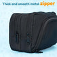 Large black pencil case with 3 compartments for school and office