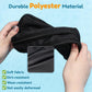 Large black pencil case with 3 compartments for school and office