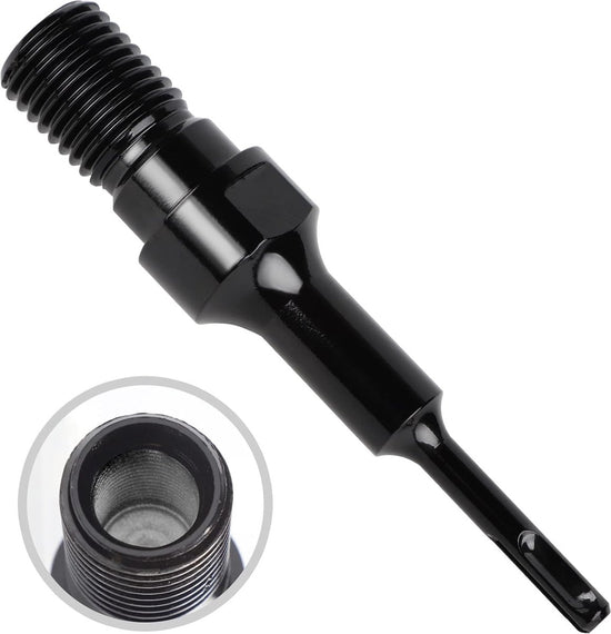 Chisel - Drill Bit Set - SDS Plus Adapter - Chisels - Drill - Steel - Black - Drill Connecting Rod - Baby Clothes Accessories for Electric Drills - 1 1/4 inch UNC to SDS Plus