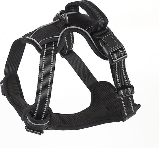 Nixnix - Dog Harness - Size M - Anti-Trek Harness - Dog Harness - Y-Shaped Dog Harness - Reflective - Black