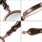 Magnifying glass - 10x magnification - 8.5 x 22.5 cm - wooden handle - Vintage - best reading magnifier