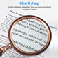 Magnifying glass - 10x magnification - 8.5 x 22.5 cm - wooden handle - Vintage - best reading magnifier