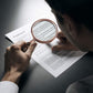 Magnifying glass - 10x magnification - 8.5 x 22.5 cm - wooden handle - Vintage - best reading magnifier