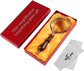 Magnifying glass - 10x magnification - 8.5 x 22.5 cm - wooden handle - Vintage - best reading magnifier