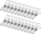 100 Stainless Steel Clothes Pegs, 60mm, Unbreakable Clips, Portable, Rustproof, 6cm Clips