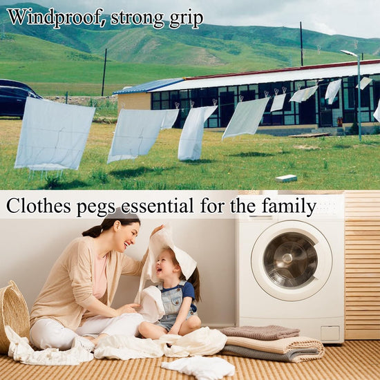 100 Stainless Steel Clothes Pegs, 60mm, Unbreakable Clips, Portable, Rustproof, 6cm Clips
