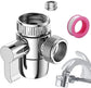 Kitchen Faucet Diverter Valve with Skimmer T-pipe Adapter for Hand Shower, Compatible with M22 M24 G1/2 Connections