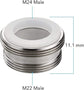 Kitchen Faucet Diverter Valve with Skimmer T-pipe Adapter for Hand Shower, Compatible with M22 M24 G1/2 Connections