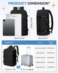 Travel Backpack 42 x 30 x 20 cm, Black, Cabin Bag with Dry and Wet Sorting