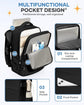 Travel Backpack 42 x 30 x 20 cm, Black, Cabin Bag with Dry and Wet Sorting