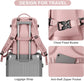 40L Travel Backpack Cabin Bag, Dry Wet Sorting, with Luggage Strap, 42 x 30 x 20 cm, Beige
