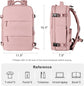 42L Travel Backpack Cabin Bag Hand Luggage Flight with Dry Wet Sorting, 42 x 30 x 20 cm, Pink