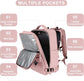 42L Travel Backpack Cabin Bag Hand Luggage Flight with Dry Wet Sorting, 42 x 30 x 20 cm, Pink