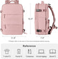 42L Travel Backpack Cabin Bag Hand Luggage Flight with Dry Wet Sorting, 42 x 30 x 20 cm, Pink