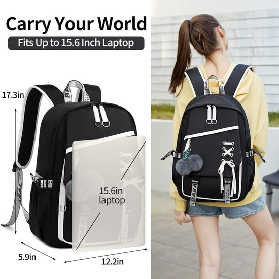 Waterproof Children Backpack for School, Durable Large Capacity Comfortable to Carry, Black