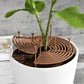 2-Pack Waterproof Cuttable Pot Covers, Prevents Pets from Digging, for Indoor and Outdoor Gardens, L, Brown