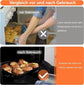 Heat-Resistant Oven Mitts and Grill Gloves 1 Pair, Anti-Slip for Kitchen Cooking Baking, Black