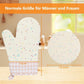 1 Pair Heat-Resistant Oven Mitts and Grill Gloves with Anti-Slip for Kitchen Cooking Baking, Gray