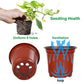 100pcs Reusable Plastic Planting Pots for Indoor and Outdoor Flower Growing, 100mm