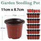 100pcs Reusable Plastic Planting Pots for Indoor and Outdoor Flower Growing, 110mm
