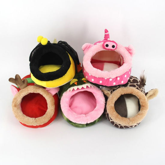 Pet Bed (Plush/PP Cotton) Size: 230mm Color: Green for Rabbits/Guinea Pigs (1pc)