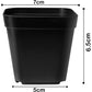 100 Pieces Plastic Square Nursery Seedling Pots Reusable, 7 cm