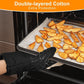 1 Pair Oven Mitts + 2 Pot Holders Set - Heat Resistant up to 230C, Silicone Non-Slip Cooking Gloves for Baking, Grilling & BBQ