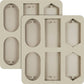 2 Pcs Silicone Resin Molds, 12 Cavity Non Stick Casting Molds with Holes for Keychains Jewelry