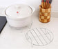 2 Pcs Stainless Steel Steaming Rack Set, Round Trivet Cooling Stand for Pot Pressure Cooker, 5.9 Inch