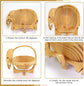 Elephant Shaped Collapsible Bamboo Fruit Basket, Foldable Fruit Bowl Holder & Snack Dry Fruit Storage Basket, Decorative Serving Tray for Kitchen, Holiday Party, Christmas & Halloween Home Decor