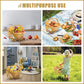 Elephant Shaped Collapsible Bamboo Fruit Basket, Foldable Fruit Bowl Holder & Snack Dry Fruit Storage Basket, Decorative Serving Tray for Kitchen, Holiday Party, Christmas & Halloween Home Decor