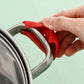 2-Piece Silicone Pot Handle Grips | Prevents Hands from Burning | Heat Resistant and Wear Resistant | Pot Lid Grip | Pan Grip | Extra Grip | Grey