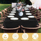 Tablecloth - 145 x 275 cm - Luxury Tablecloths - Oilcloth - Cotton Tablecloth - Water-repellent - Table linen - Washable tablecloth - High quality - Black - Very suitable for birthdays / weddings / receptions / banquets / events / Halloween / Christmas