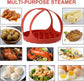 Silicone Steamer Basket (Foldable) - Rubber Baking Sling for Instant Pot 6 Qt / 8 Qt - BPA-Free - Heat Resistant - Handy for Eggs - For Multicookers and Steamers - Easy to Clean - Dishwasher Safe - Steamer Basket - Steamer Rack