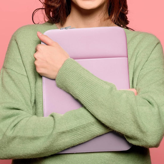 Laptop Case / Sleeve - 15.6 Inch - 2-Piece Extra Compartment - Laptop Sleeve with Pouch - Women&