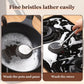 Dish Brush/ Steel Brush - Kitchen Brush - Cleaning Brush - Dishwashing Brush - Kitchen Steel Wool Pot Scrubber - For Dishes, Pots, Stoves, Sink - Detachable Brush - With 1 Replacement Head - Can Be Hung