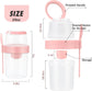 Yogurt Cup - Yogurt Cup To Go - Lunch Pot - BPA-Free - With Spoon - Muesli Cup To Go - Lunch Cup - Lunch Box - Lunch Container - Takeaway - Leakproof - Medium - 560 + 310 ml - Salad To Go - Salad Box - Pink and Green - Sustainable