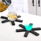 Pot Coaster - 4 Pieces - Coaster - Pot Holders - Pot Rack - Foldable - Heat Resistant - Non-Slip - Stylish Design - Practical - Foldable - Durable - Washable - For Pots, Pans, Bowls - Black