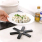 Pot Coaster - 4 Pieces - Coaster - Pot Holders - Pot Rack - Foldable - Heat Resistant - Non-Slip - Stylish Design - Practical - Foldable - Durable - Washable - For Pots, Pans, Bowls - Black