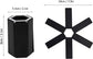 Pot Coaster - 4 Pieces - Coaster - Pot Holders - Pot Rack - Foldable - Heat Resistant - Non-Slip - Stylish Design - Practical - Foldable - Durable - Washable - For Pots, Pans, Bowls - Black