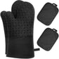 Oven Mitts - 4-piece - Professional Oven Gloves - Practical Pot Holders - Cooking Gloves - Heat Resistant - Christmas Gift - Fire Retardant - heat - insulation - Comfortable - Safe - very for Festivals / Parties / Baking / Grilling