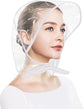 Waterproof Hat - 2-Piece - Portable Rain Cover - Protect Your Hair - Rain Hat - Head Umbrella - Foldable - Rain - Rainproof - Outdoor - White and Black - for Festival / Halloween / World Cup / King&