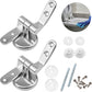 Toilet Seat Hinges Fittings - Mounting Set for Wooden, Resin, and MDF Toilet Seats
