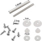 Toilet Seat Hinges Fittings - Mounting Set for Wooden, Resin, and MDF Toilet Seats