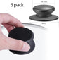 Handles for pot lids - Lid knobs - Replacement parts for cookware - Universal - Handles for pans - Screw-on accessories - Handles for pot lids - Suitable for pot lids and casseroles (black - 6-pack)