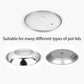 Handles for pot lids - Lid knobs - Replacement parts for cookware - Universal - Handles for pans - Screw-on accessories - Handles for pot lids - Suitable for pot lids and casseroles (black - 6-pack)